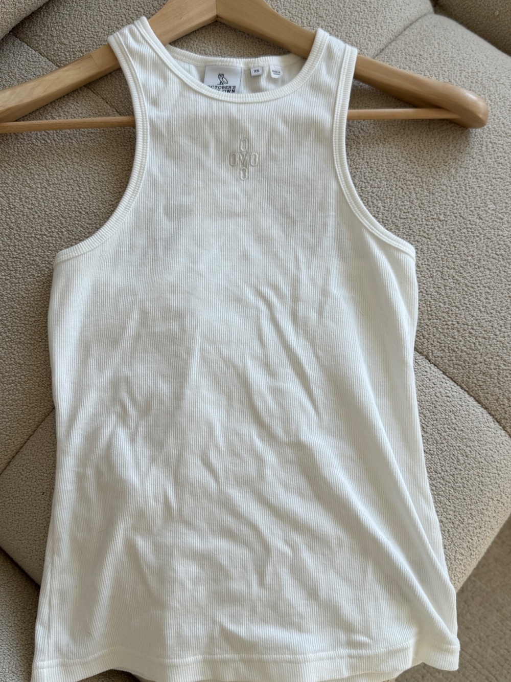 Unknown Brand Women's White Ribbed Tank Top